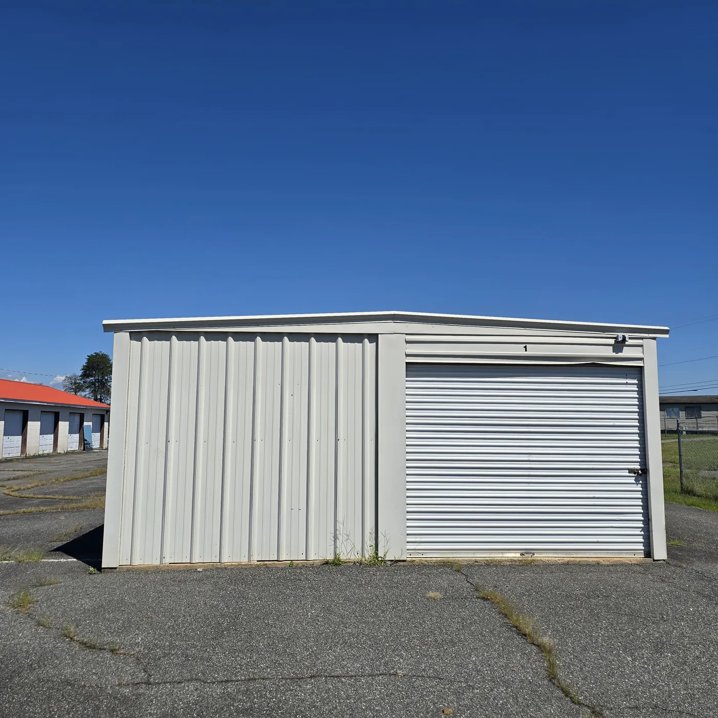 Exterior of a drive-up storage unit at 29 Self Storage